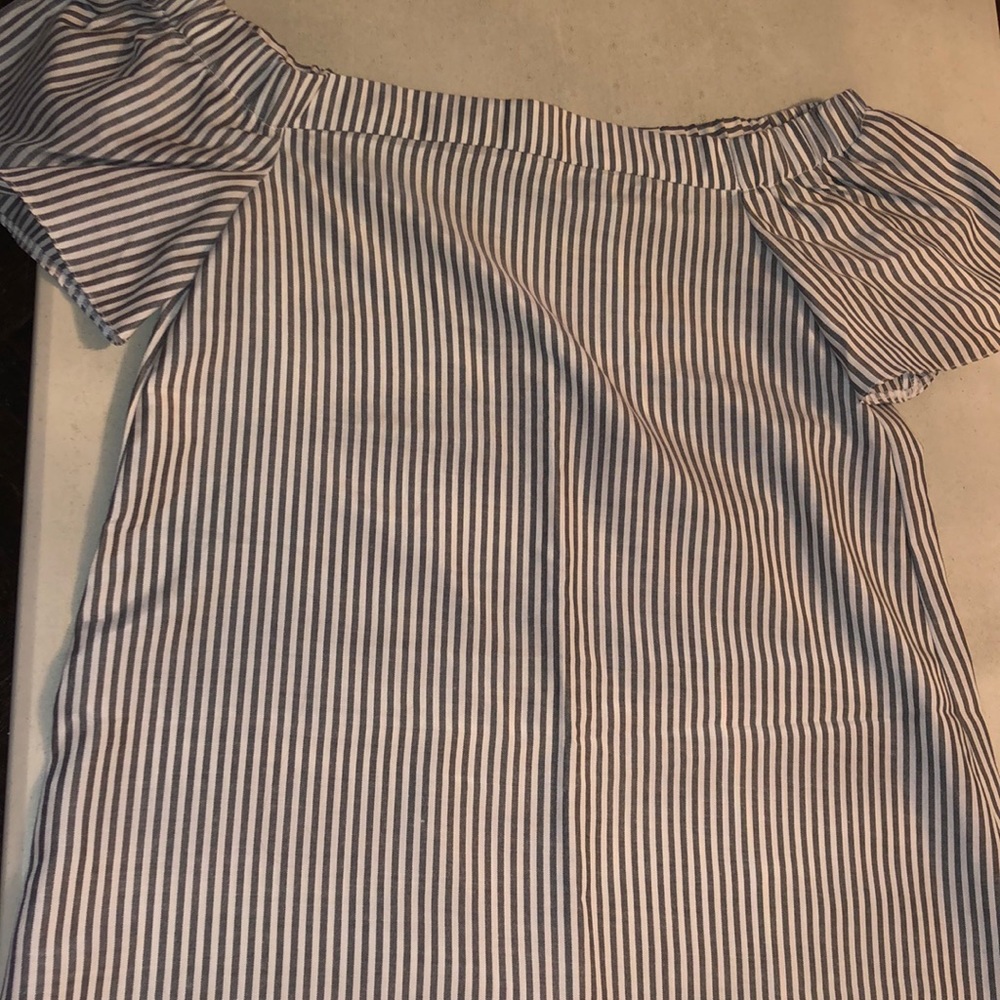 Missguided off the shoulder striped dress